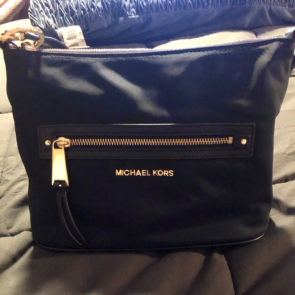Michael Kors Navy Blue Vinyl Bag